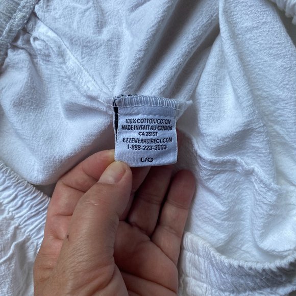 Ezze Wear 100% Cotton White Capris - Picture 4 of 6